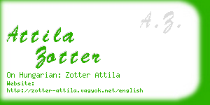 attila zotter business card